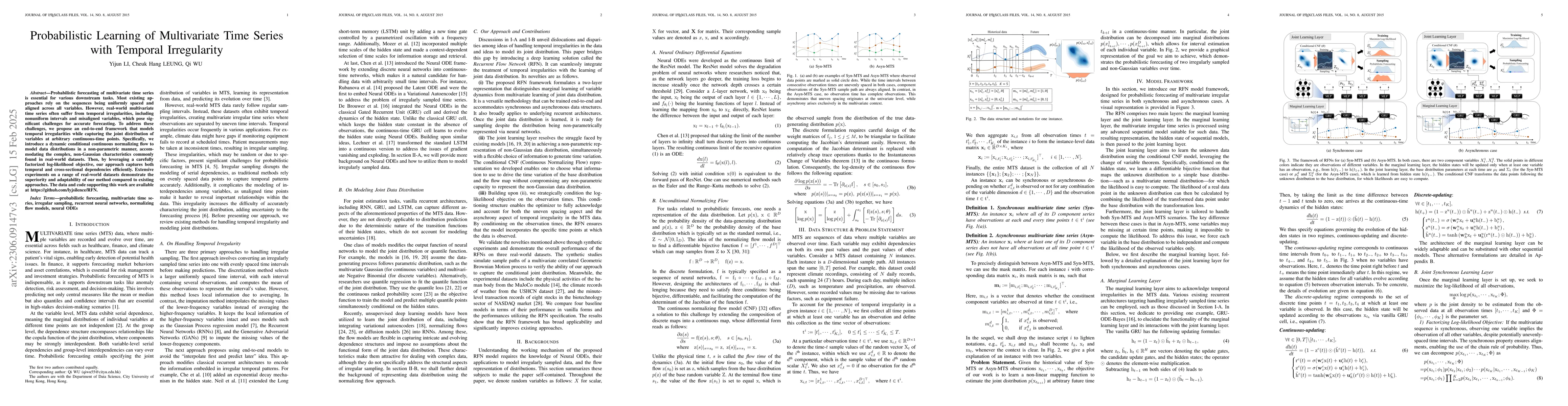 Thumbnail for Probabilistic Learning of Multivariate Time Series with Temporal
  Irregularity