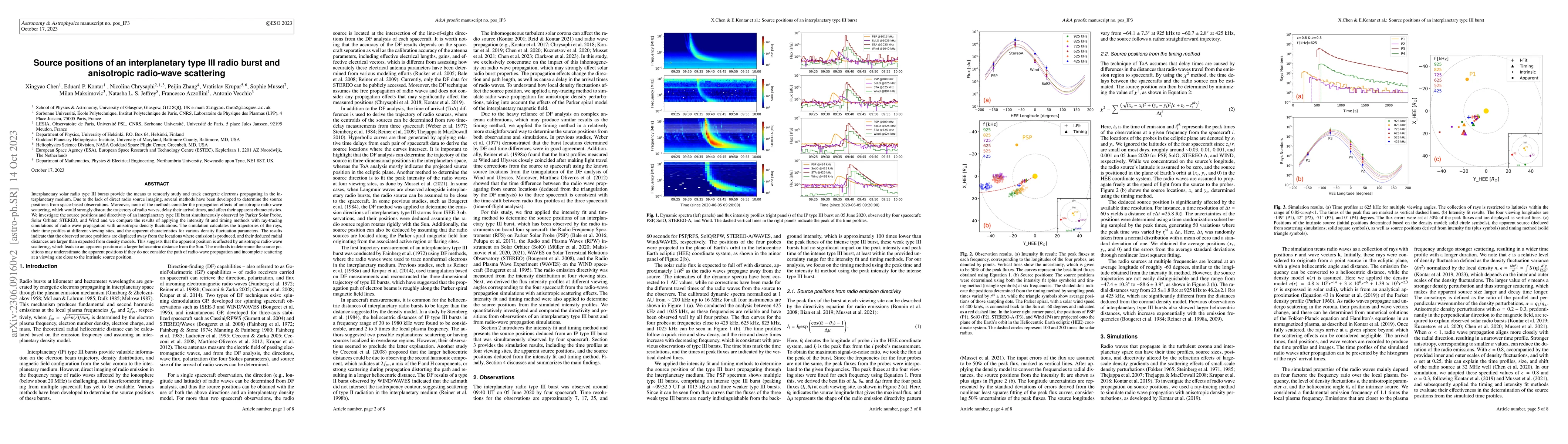 Thumbnail for Source positions of an interplanetary type III radio burst and
  anisotropic radio-wave scattering