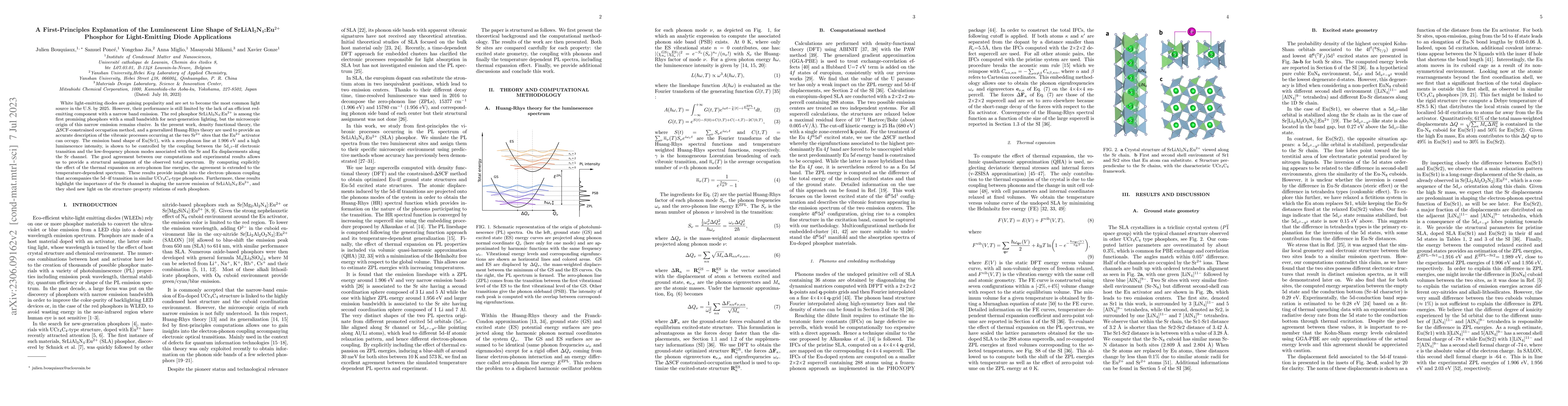 Thumbnail for A First-Principles Explanation of the Luminescent Line Shape of
  SrLiAl$_3$N$_4$:Eu$^{2+}$ Phosphor for Light-Emitting Diode Applications