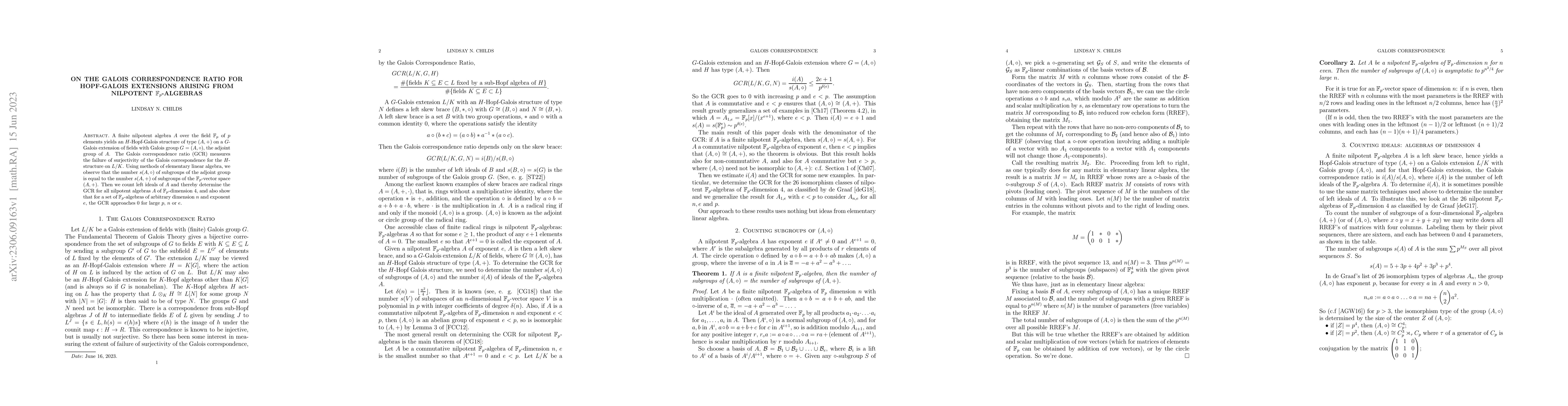 Thumbnail for On the Galois correspondence ratio for Hopf-Galois extensions arising
  from nilpotent $\mathbb{F}_p$-algebras