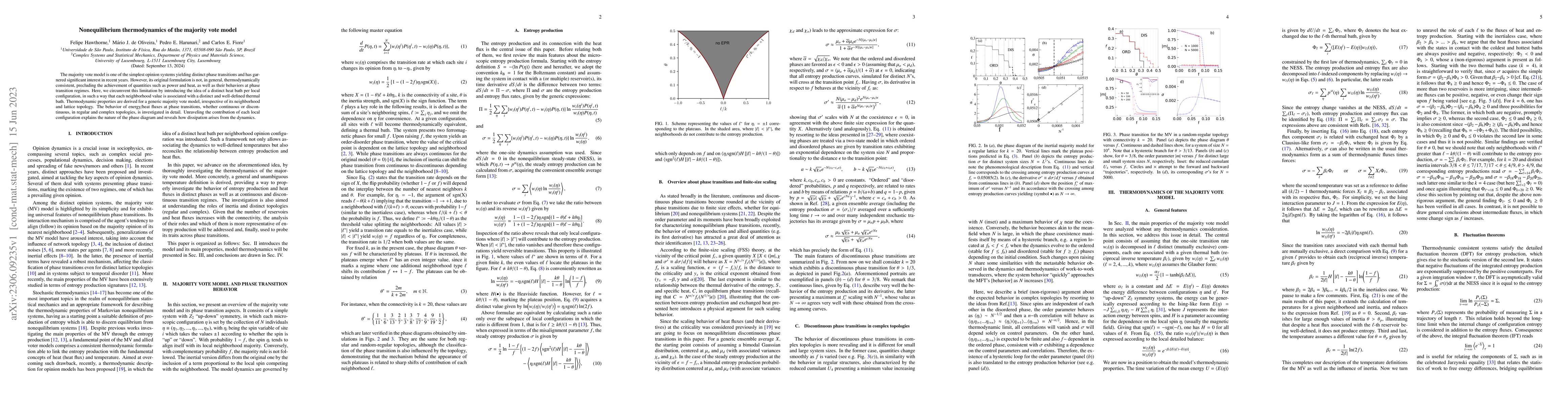 Thumbnail for Nonequilibrium thermodynamics of the majority vote model