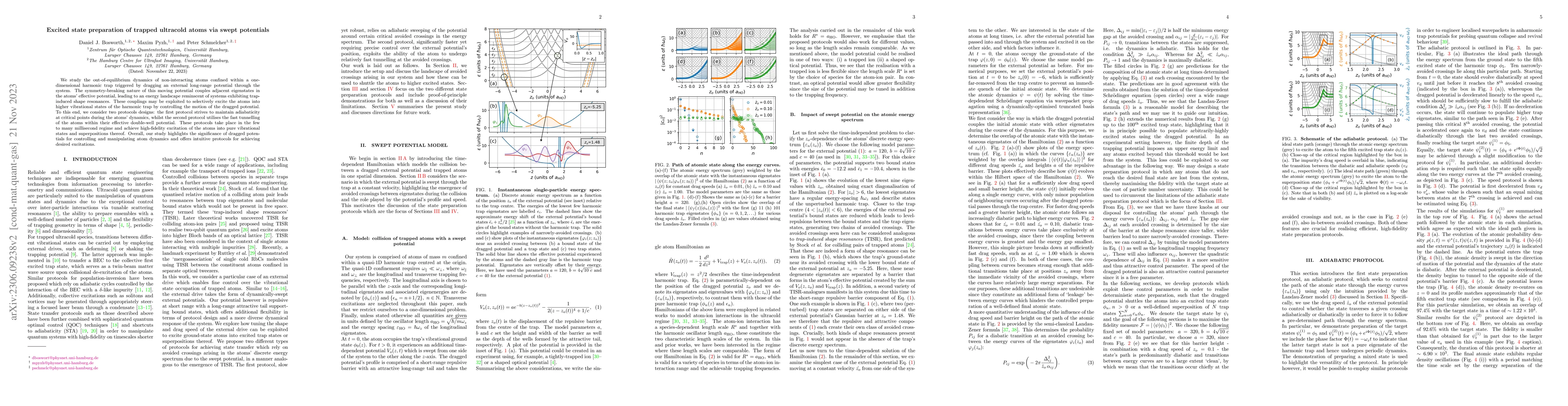 Thumbnail for Excited state preparation of trapped ultracold atoms via swept
  potentials