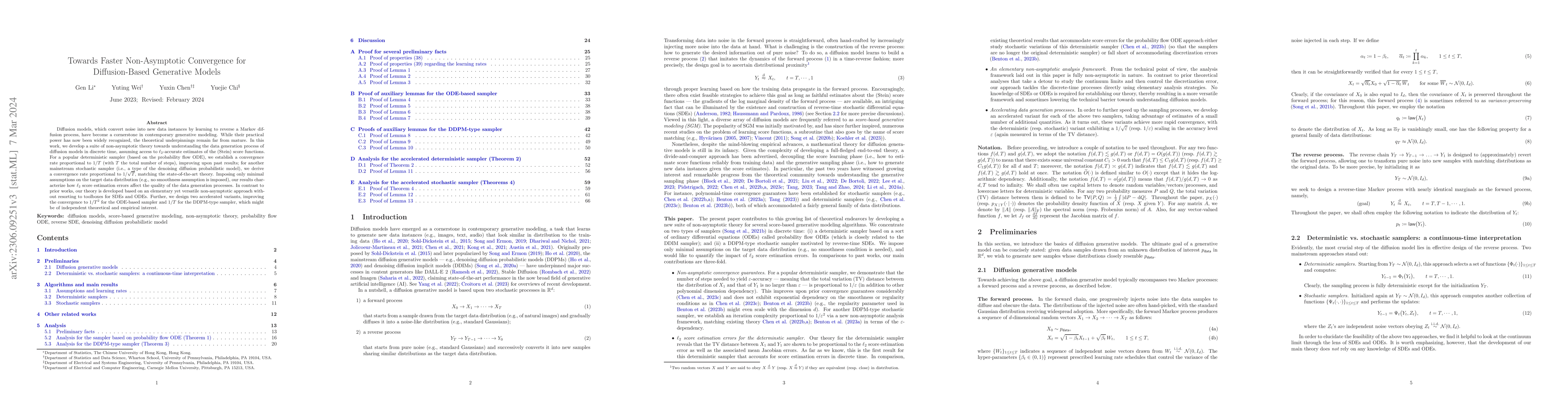 Thumbnail for Towards Faster Non-Asymptotic Convergence for Diffusion-Based Generative
  Models