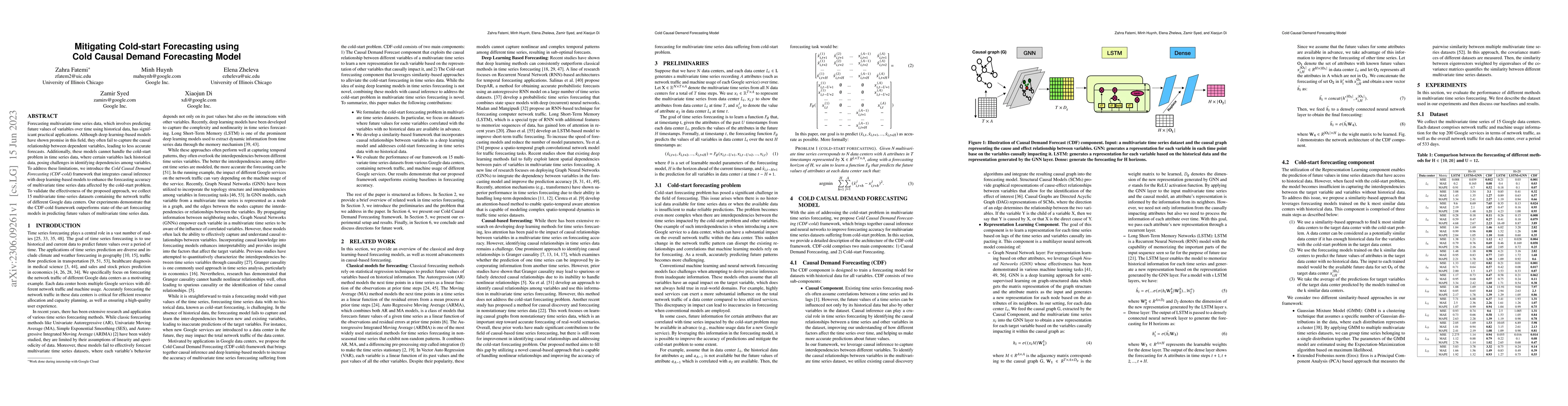 Thumbnail for Mitigating Cold-start Forecasting using Cold Causal Demand Forecasting
  Model