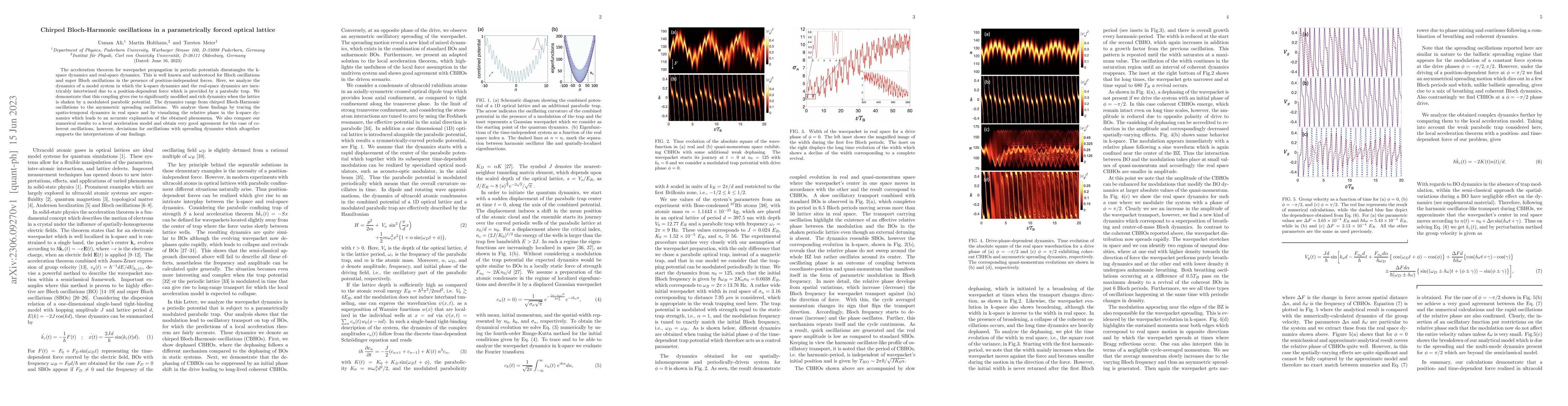 Thumbnail for Chirped Bloch-Harmonic oscillations in a parametrically forced optical
  lattice