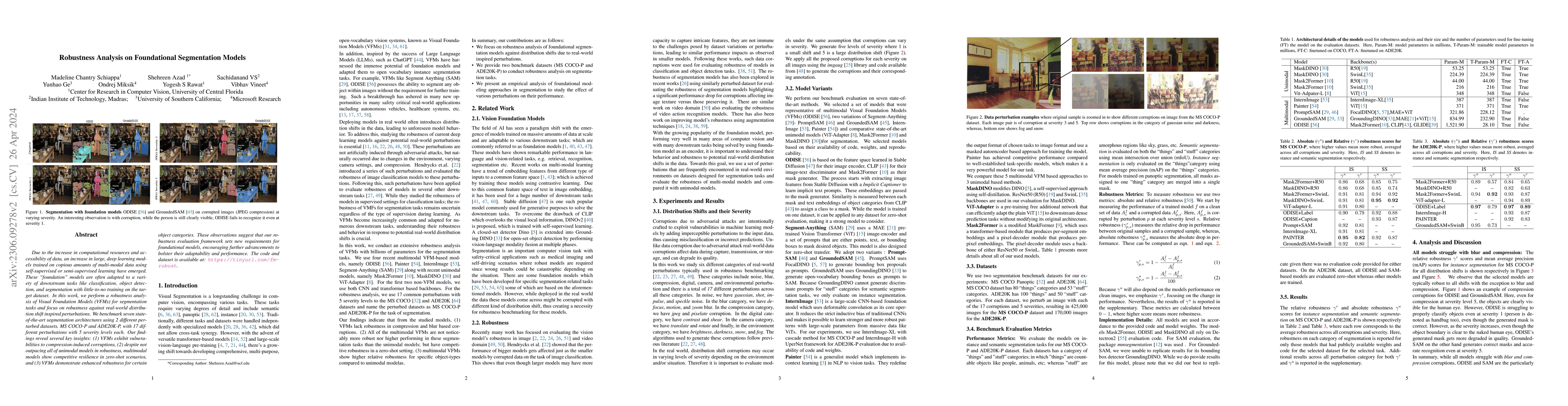 Thumbnail for Robustness Analysis on Foundational Segmentation Models