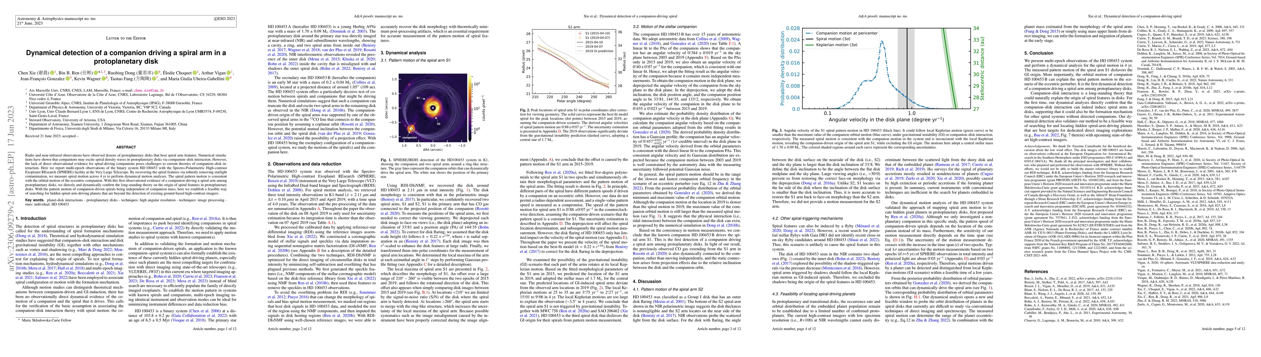 Thumbnail for Dynamical detection of a companion driving a spiral arm in a
  protoplanetary disk