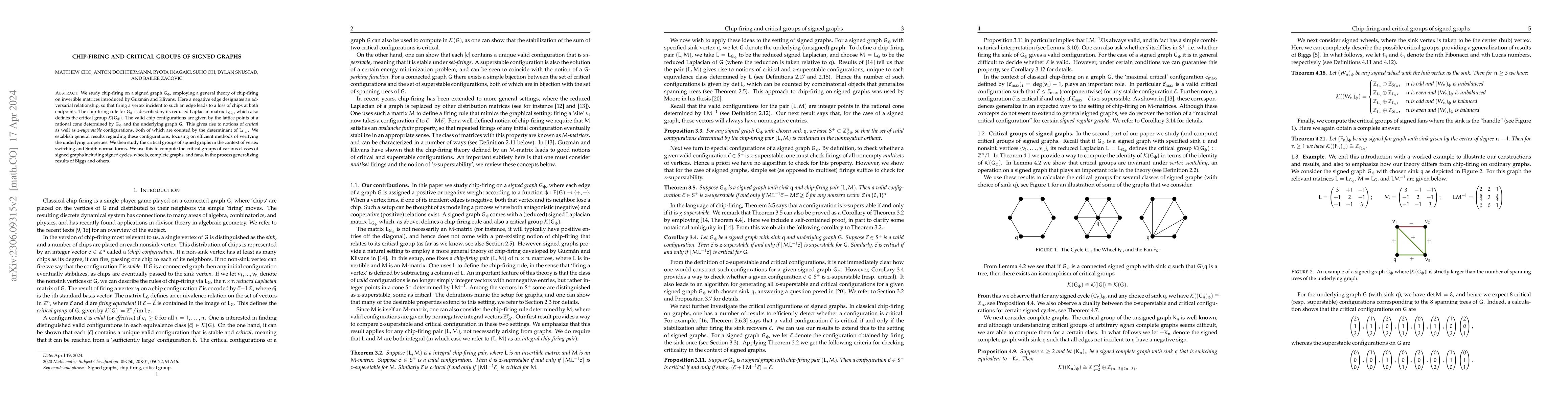 Thumbnail for Chip-firing and critical groups of signed graphs