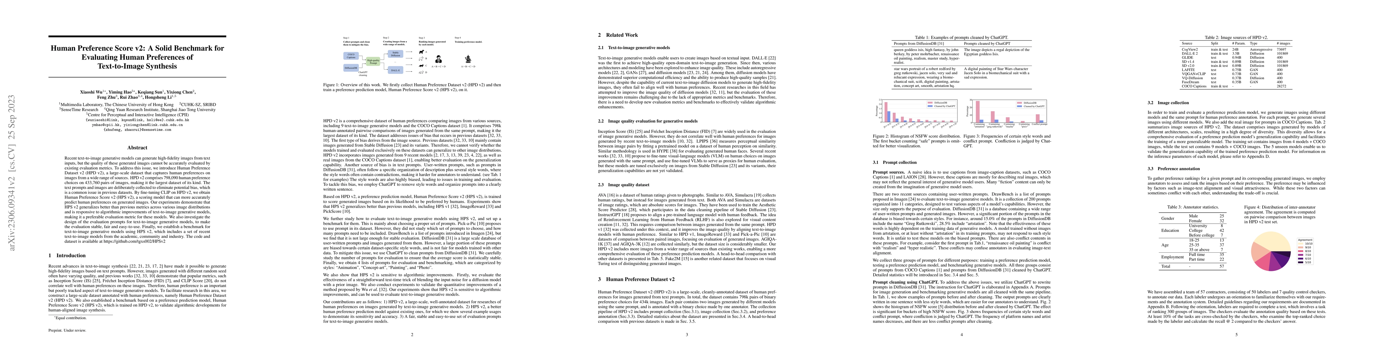 Thumbnail for Human Preference Score v2: A Solid Benchmark for Evaluating Human
  Preferences of Text-to-Image Synthesis