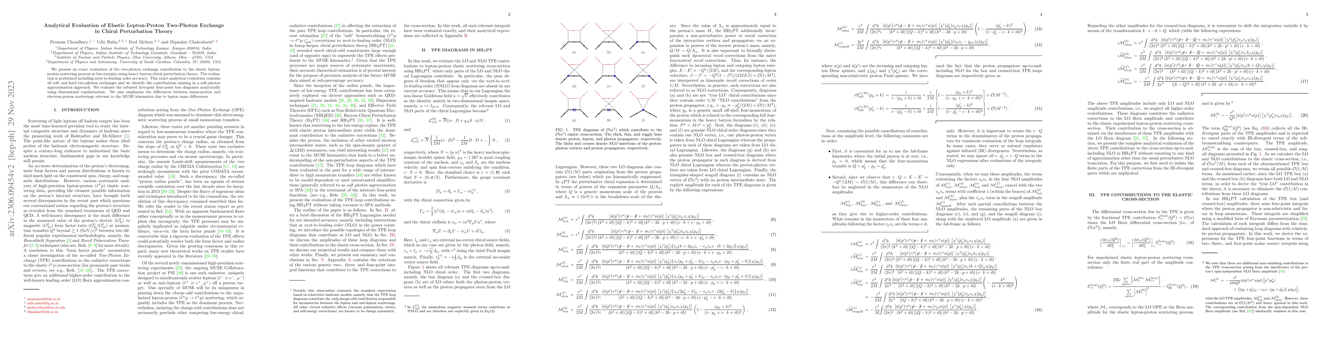 Thumbnail for Analytical Evaluation of Elastic Lepton-Proton Two-Photon Exchange in
  Chiral Perturbation Theory