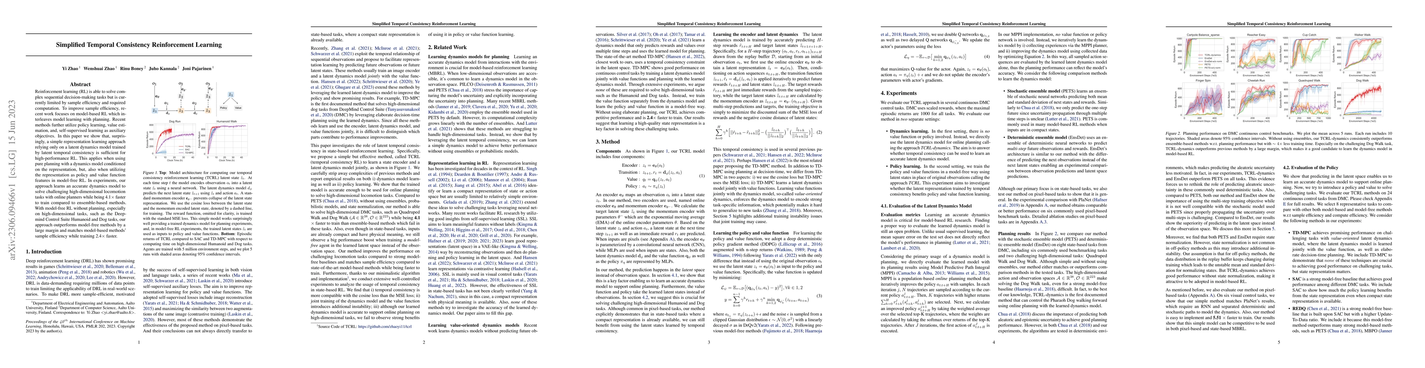Thumbnail for Simplified Temporal Consistency Reinforcement Learning