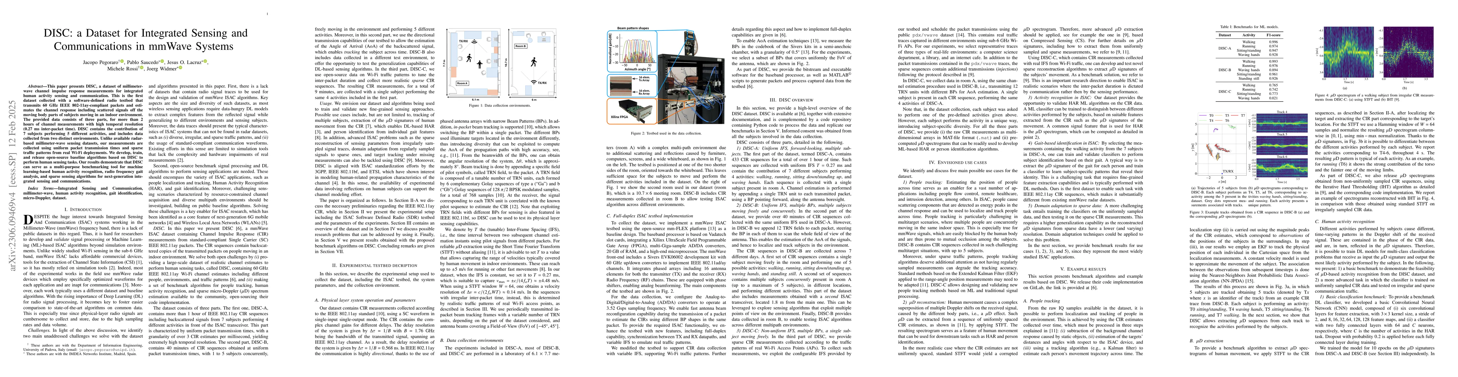 Thumbnail for DISC: a Dataset for Integrated Sensing and Communication in mmWave
  Systems