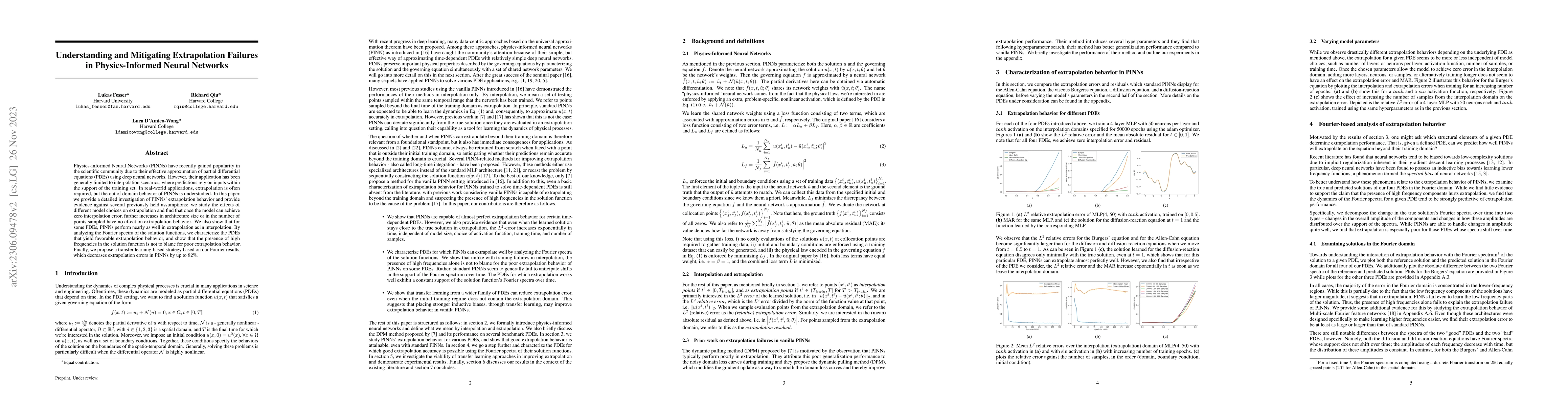 Thumbnail for Understanding and Mitigating Extrapolation Failures in Physics-Informed
  Neural Networks