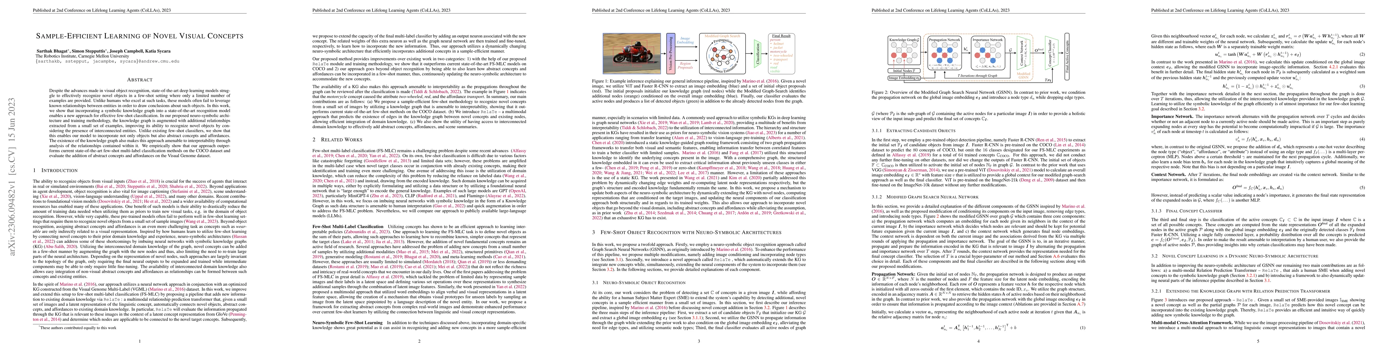 Thumbnail for Sample-Efficient Learning of Novel Visual Concepts