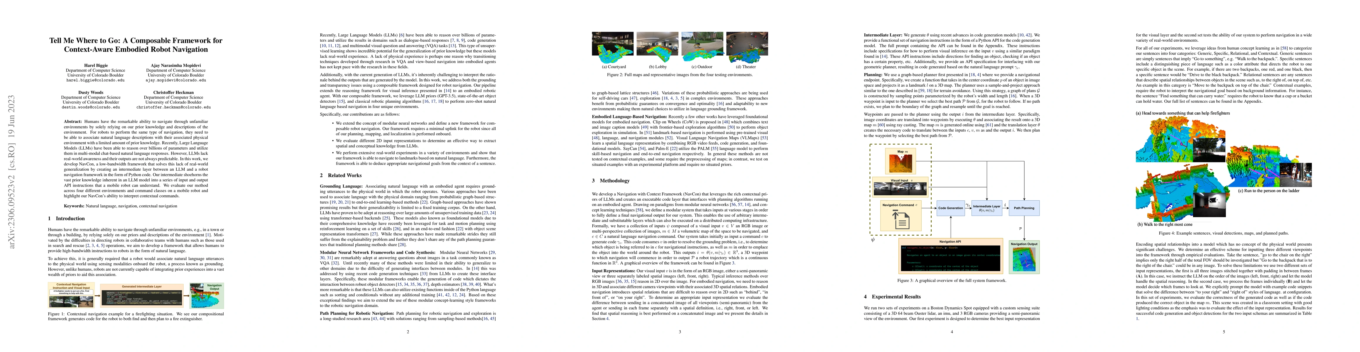 Thumbnail for Tell Me Where to Go: A Composable Framework for Context-Aware Embodied
  Robot Navigation