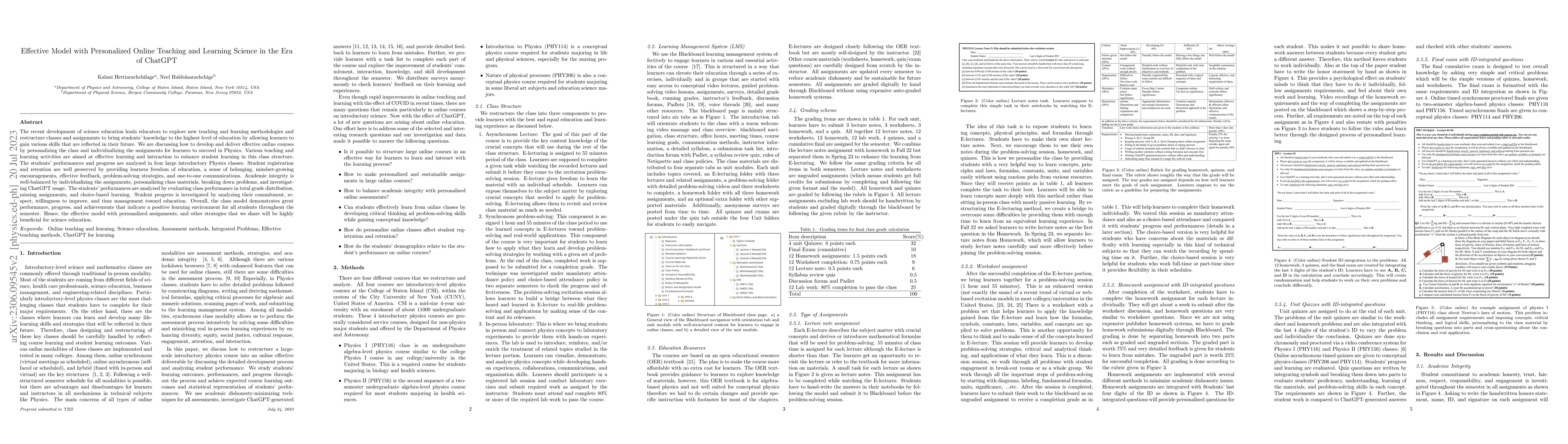 Thumbnail for Effective Model with Personalized Online Teaching and Learning Science
  in the Era of ChatGPT