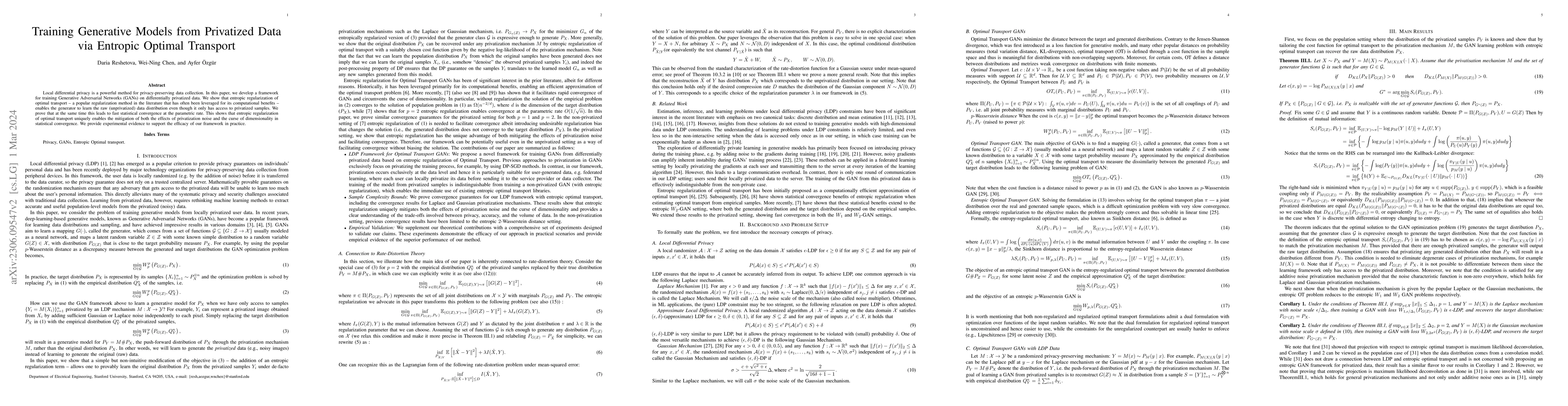 Thumbnail for Training generative models from privatized data