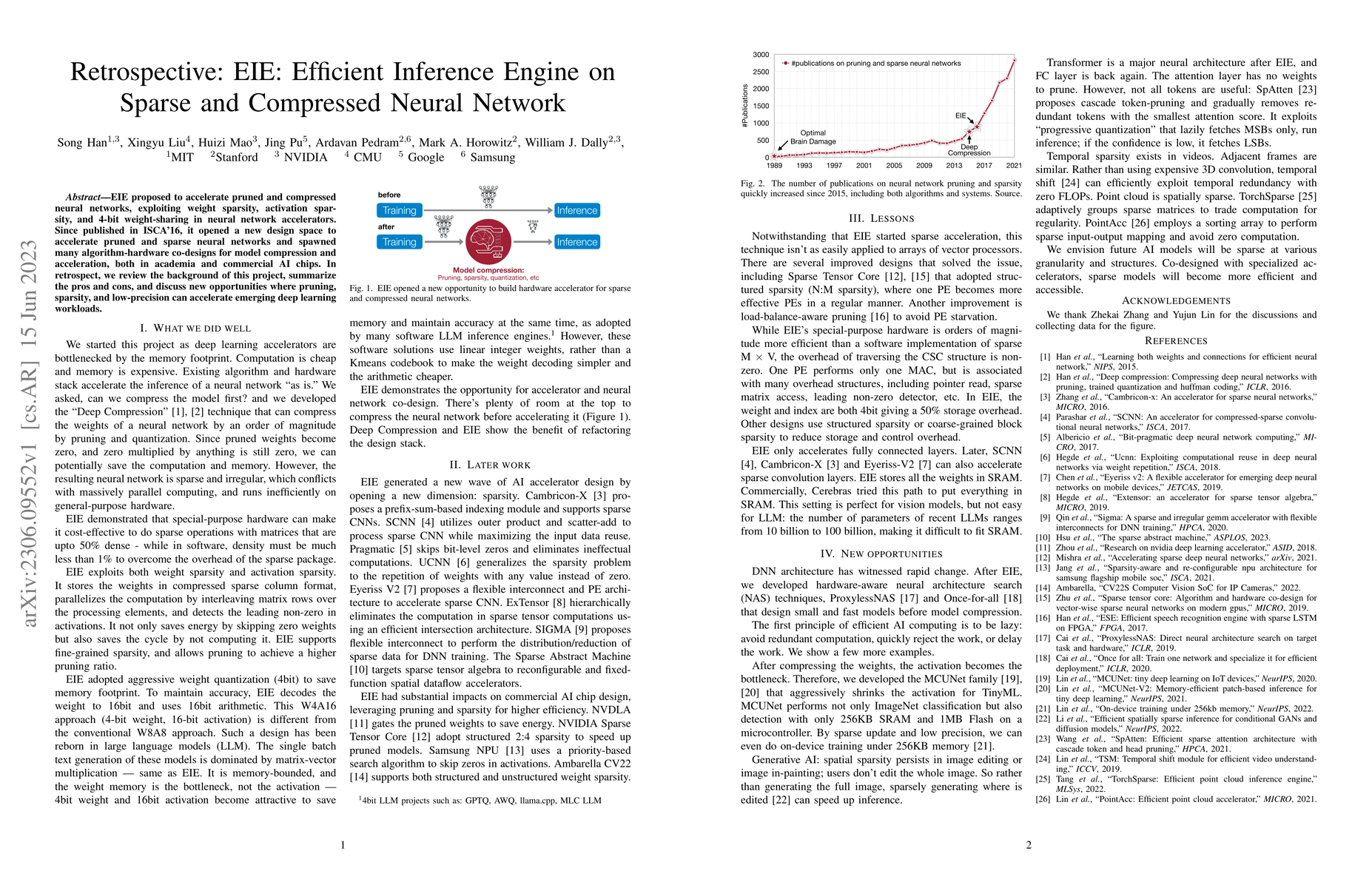 Thumbnail for Retrospective: EIE: Efficient Inference Engine on Sparse and Compressed
  Neural Network