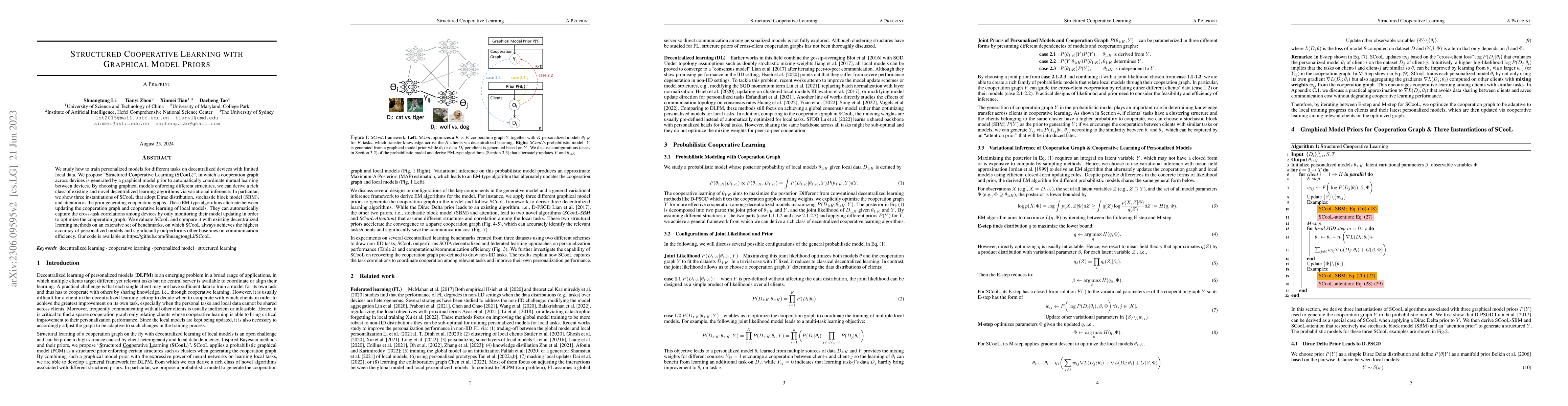 Thumbnail for Structured Cooperative Learning with Graphical Model Priors