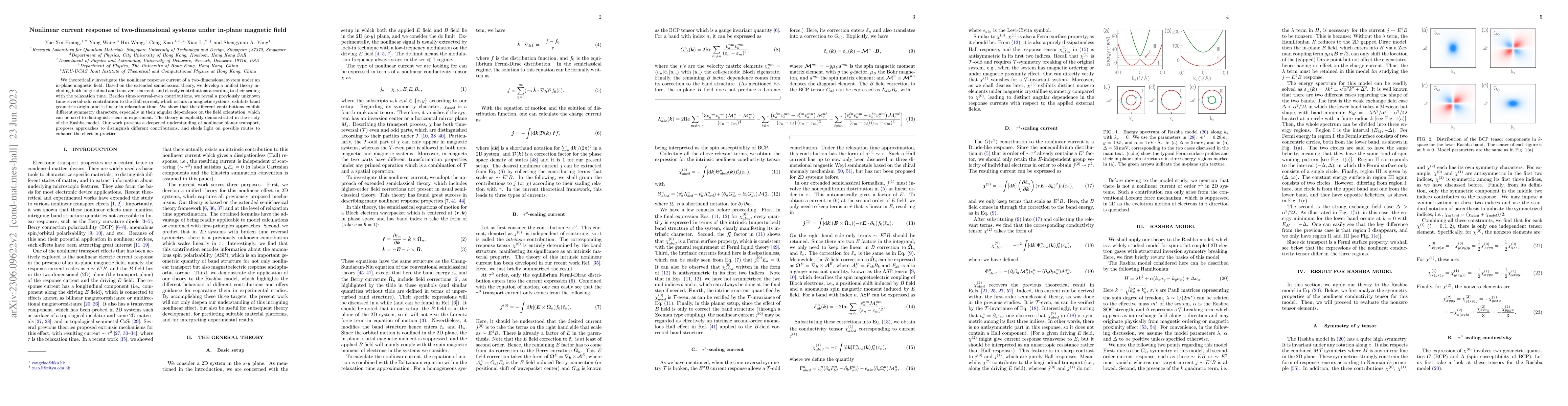 Thumbnail for Nonlinear current response of two-dimensional systems under in-plane
  magnetic field