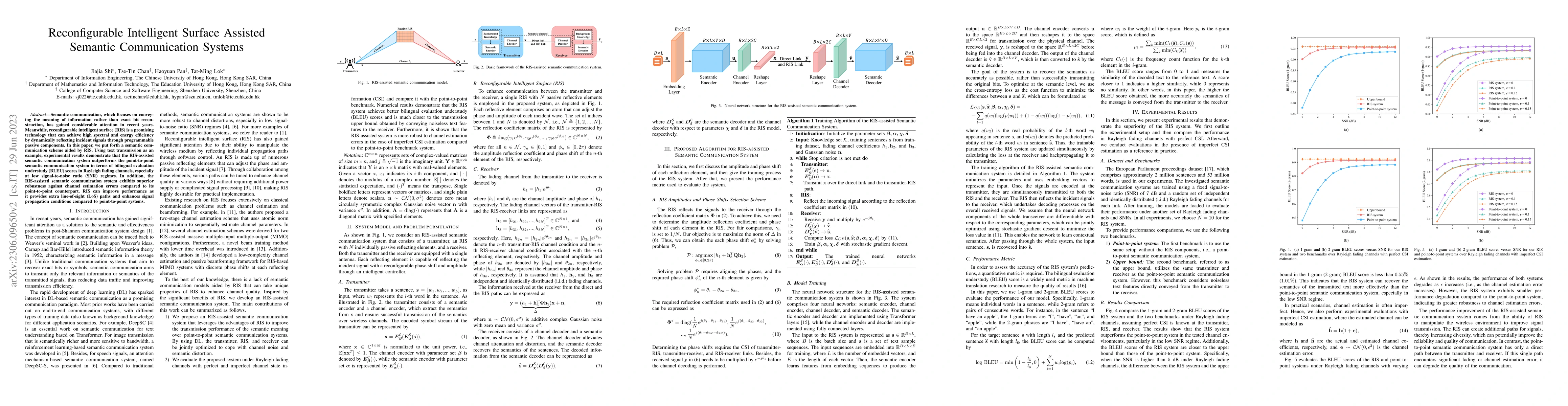 Thumbnail for Reconfigurable Intelligent Surface Assisted Semantic Communication
  Systems