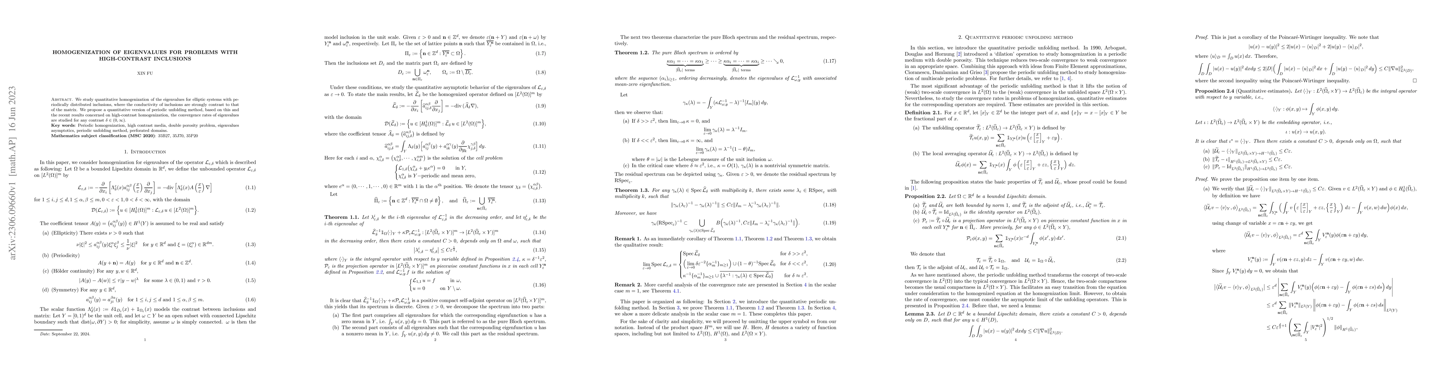 Thumbnail for Homogenization of eigenvalues for problems with high-contrast inclusions