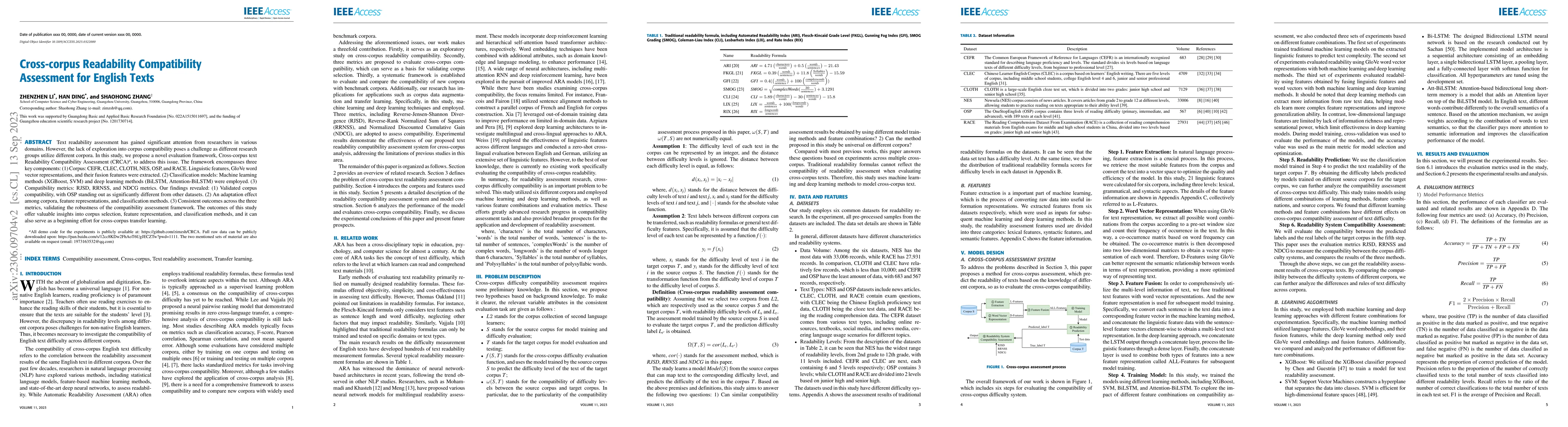 Thumbnail for Cross-corpus Readability Compatibility Assessment for English Texts