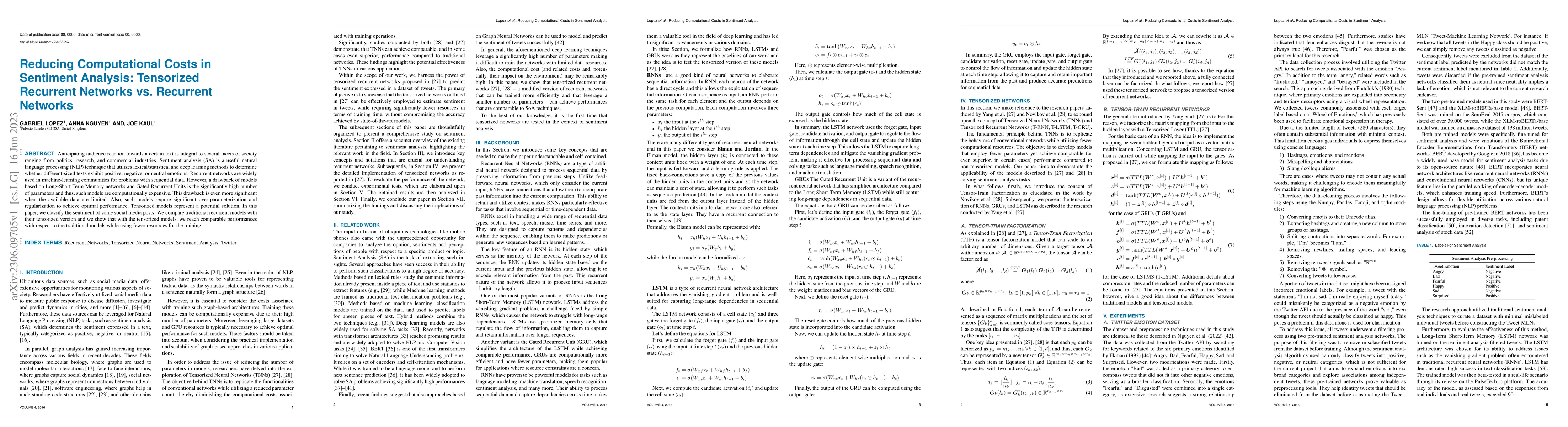 Thumbnail for Reducing Computational Costs in Sentiment Analysis: Tensorized Recurrent
  Networks vs. Recurrent Networks