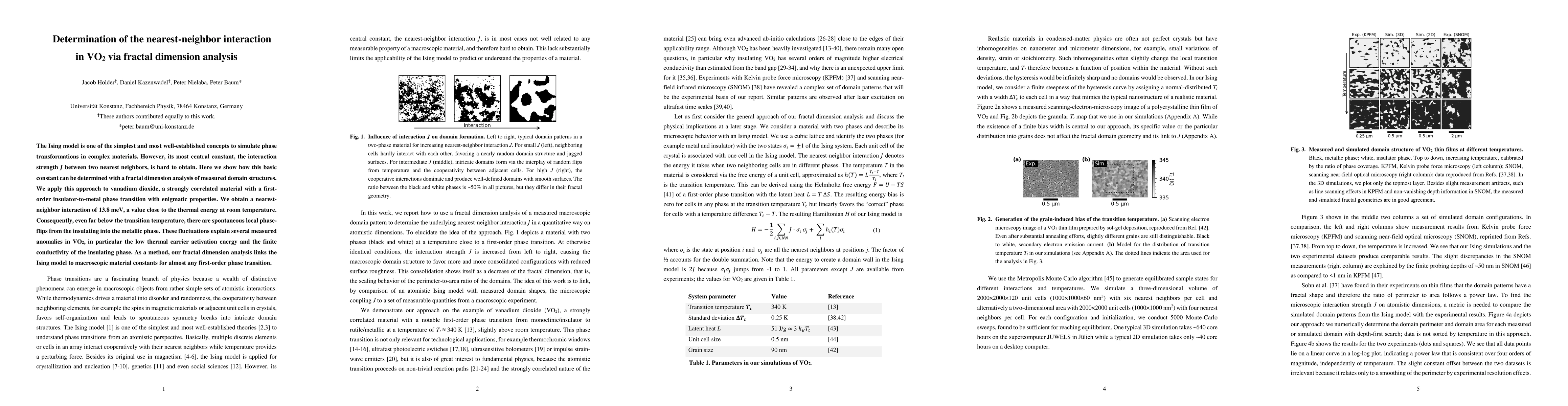Thumbnail for Determination of the nearest-neighbor interaction in VO$_2$ via fractal
  dimension analysis