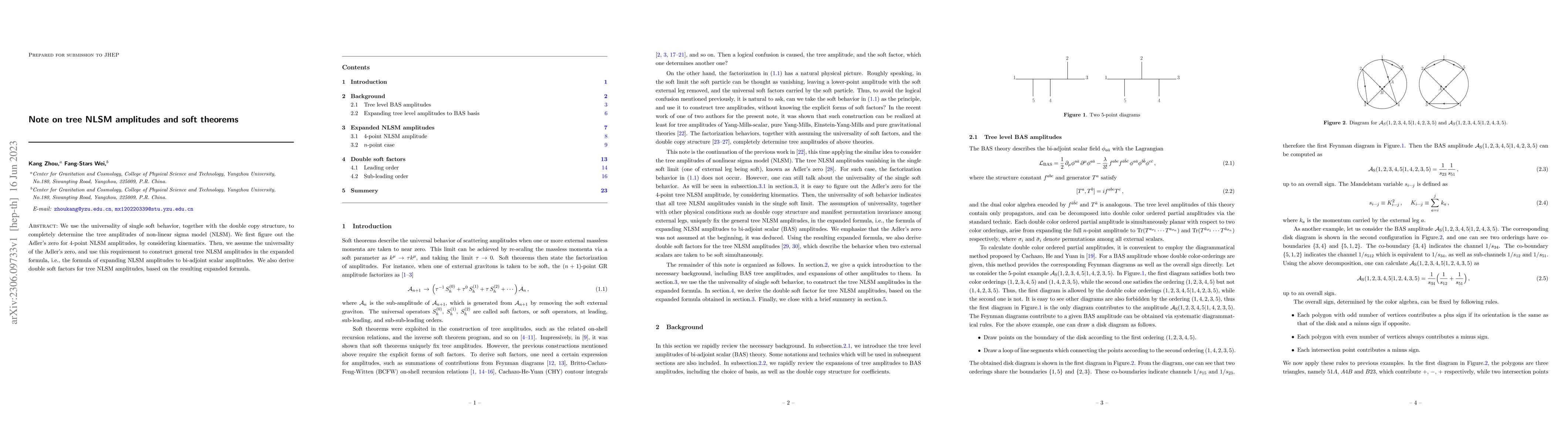Thumbnail for Note on tree NLSM amplitudes and soft theorems