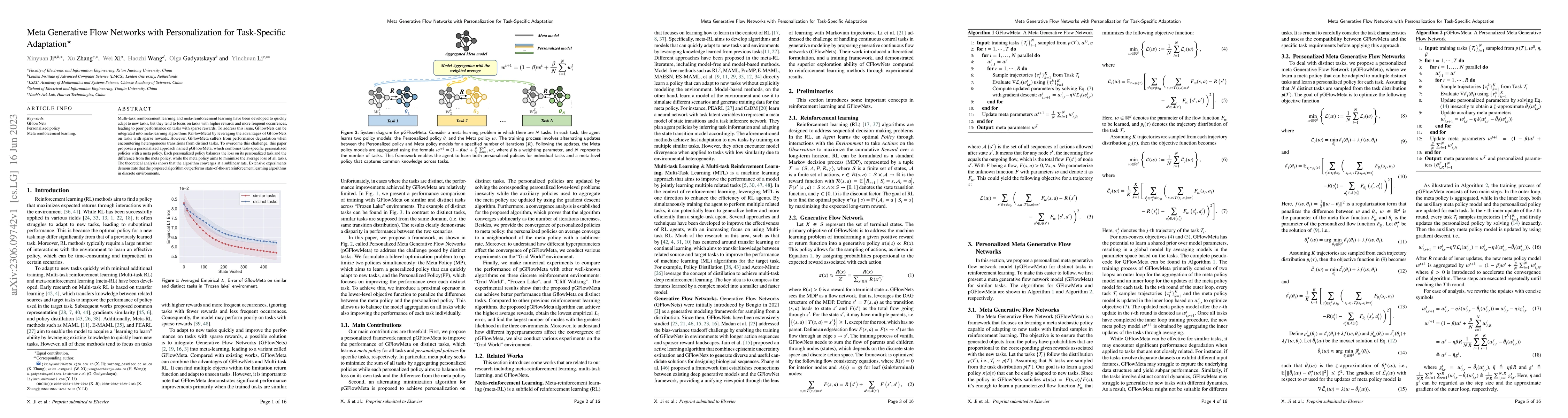Thumbnail for Meta Generative Flow Networks with Personalization for Task-Specific
  Adaptation