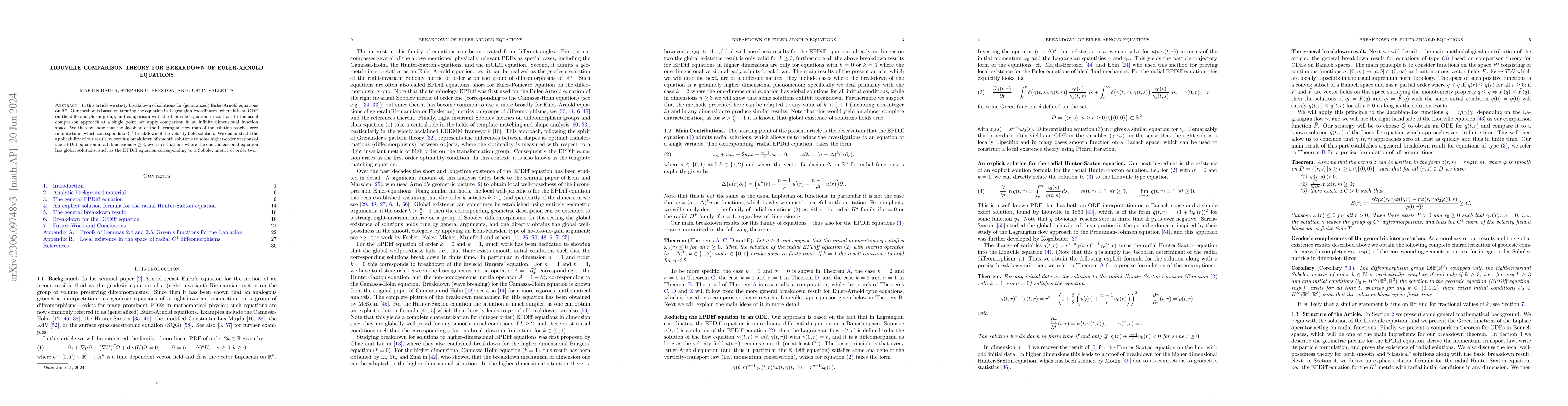 Thumbnail for Liouville comparison theory for blowup of Euler-Arnold equations