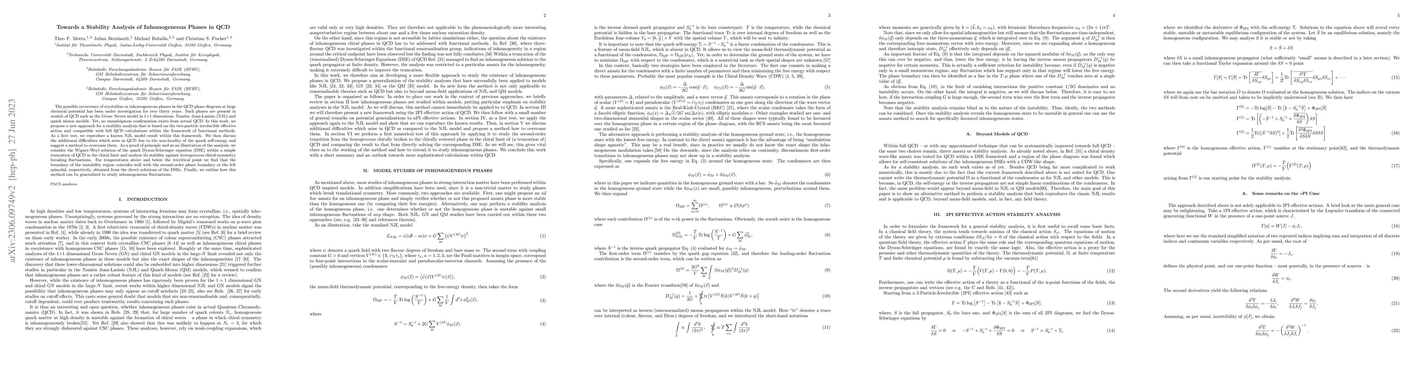 Thumbnail for Towards a Stability Analysis of Inhomogeneous Phases in QCD