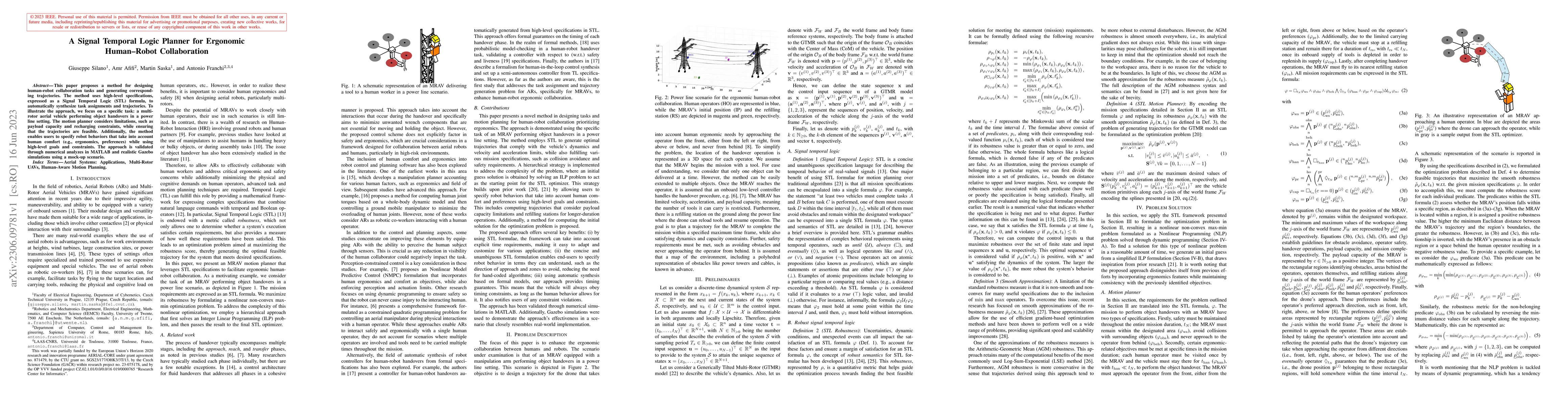 Thumbnail for A Signal Temporal Logic Planner for Ergonomic Human-Robot Collaboration