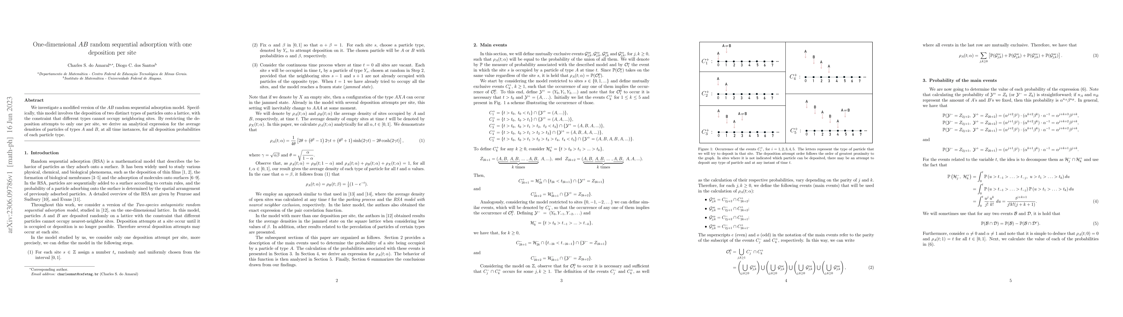 Thumbnail for One-dimensional $AB$ random sequential adsorption with one deposition
  per site