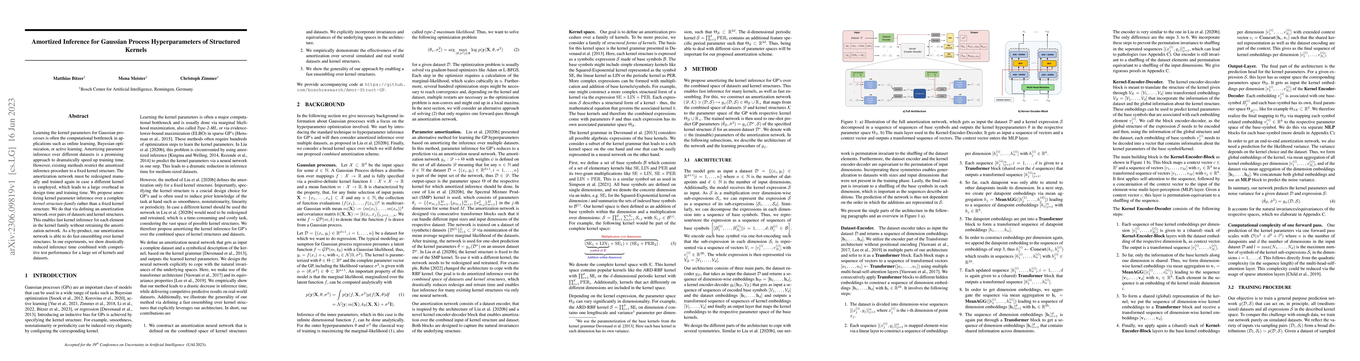 Thumbnail for Amortized Inference for Gaussian Process Hyperparameters of Structured
  Kernels
