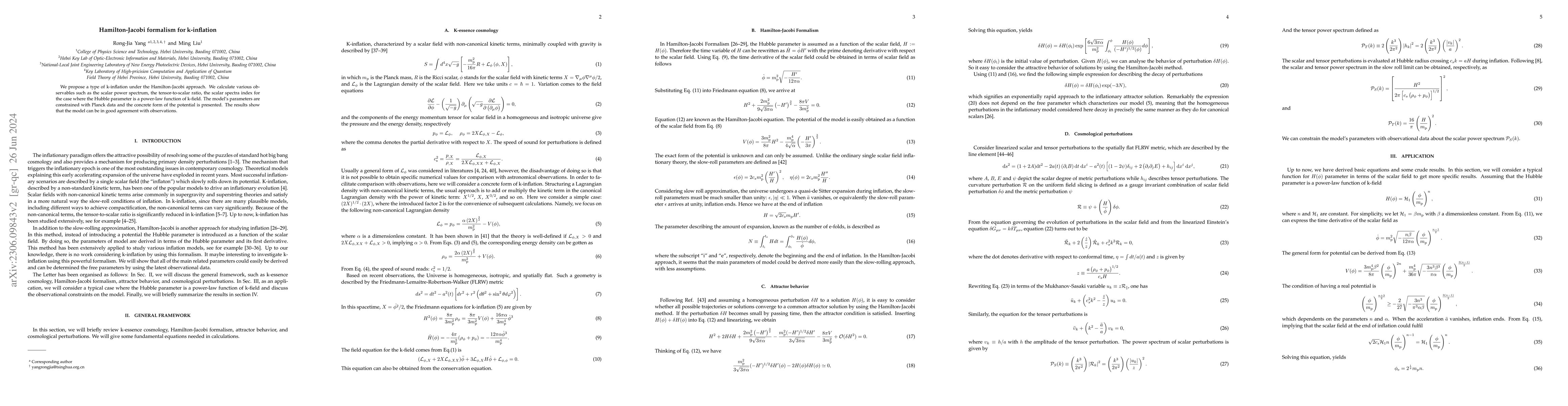 Thumbnail for Hamilton-Jacobi formalism for k-inflation