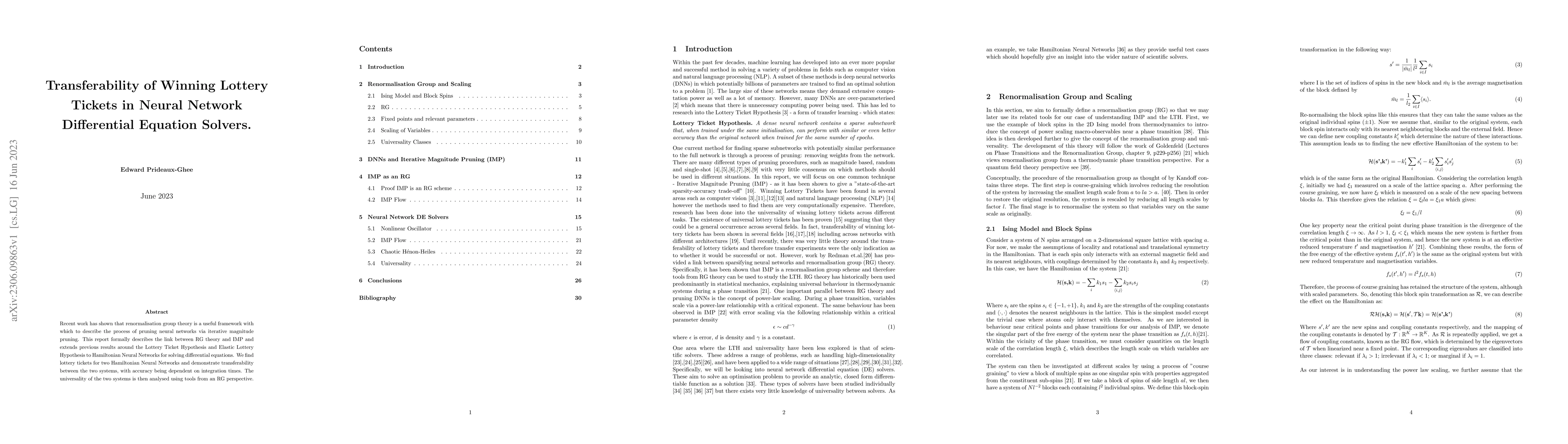 Thumbnail for Transferability of Winning Lottery Tickets in Neural Network
  Differential Equation Solvers