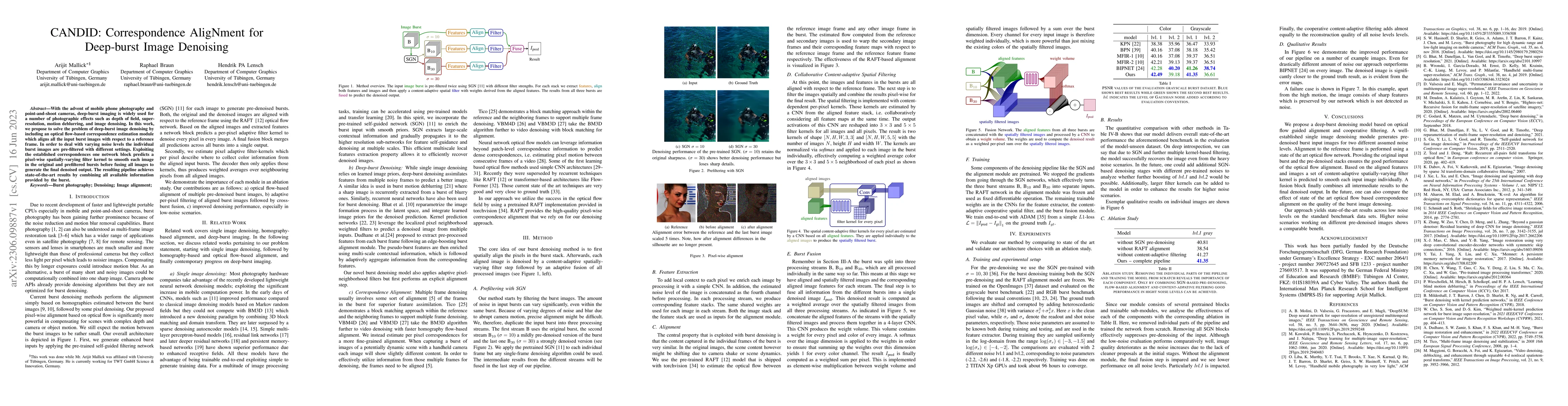 Thumbnail for CANDID: Correspondence AligNment for Deep-burst Image Denoising