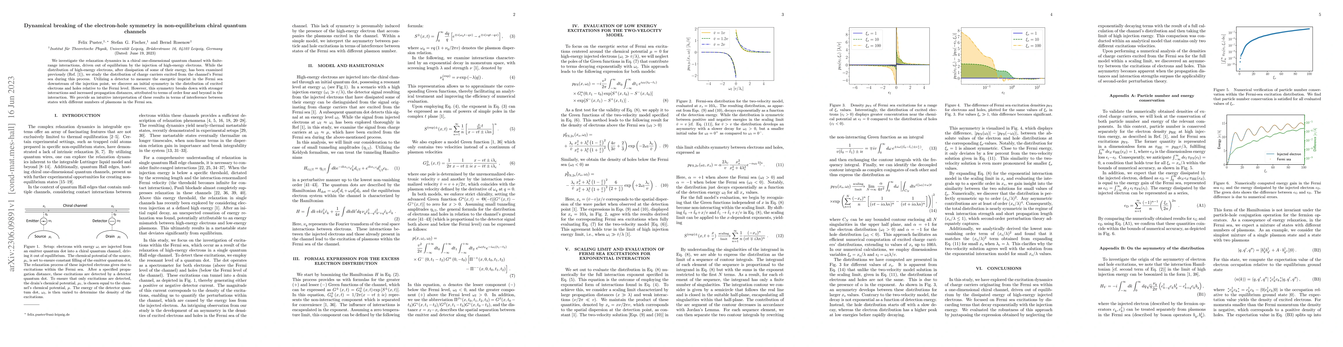 Thumbnail for Dynamical breaking of the electron-hole symmetry in non-equilibrium
  chiral quantum channels