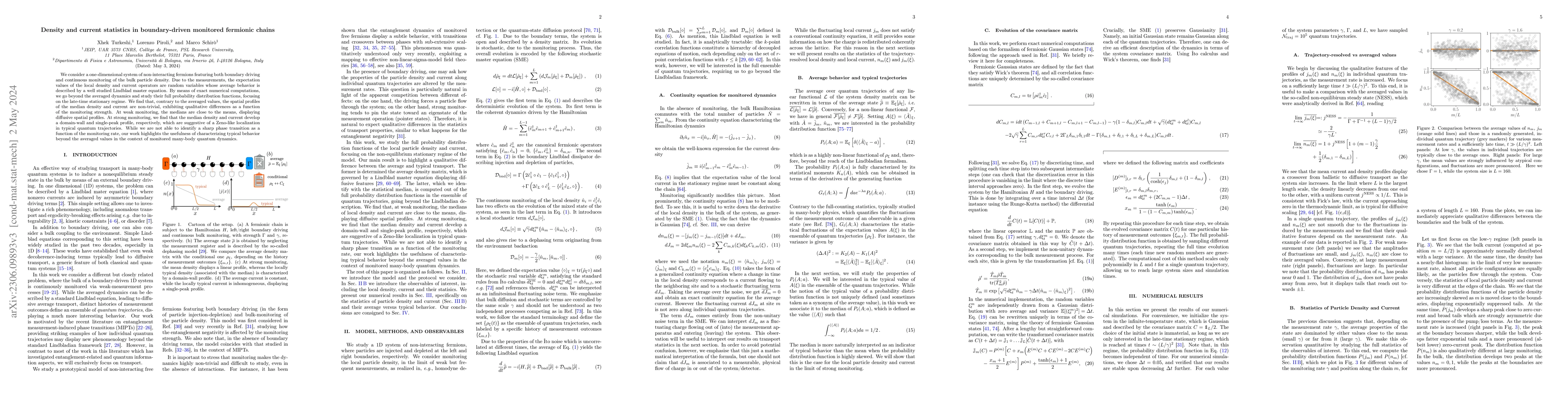 Thumbnail for Density and current statistics in boundary-driven monitored fermionic
  chains