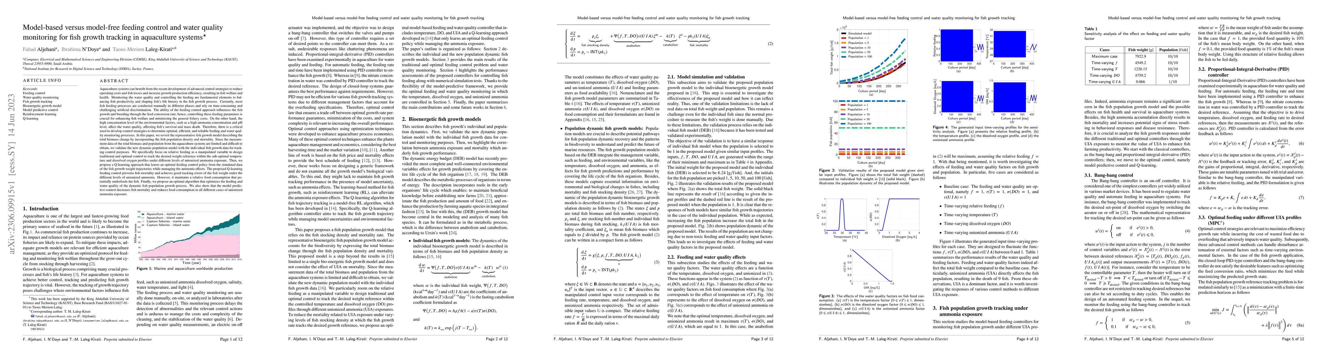 Thumbnail for Model-based versus model-free feeding control and water quality
  monitoring for fish growth tracking in aquaculture systems