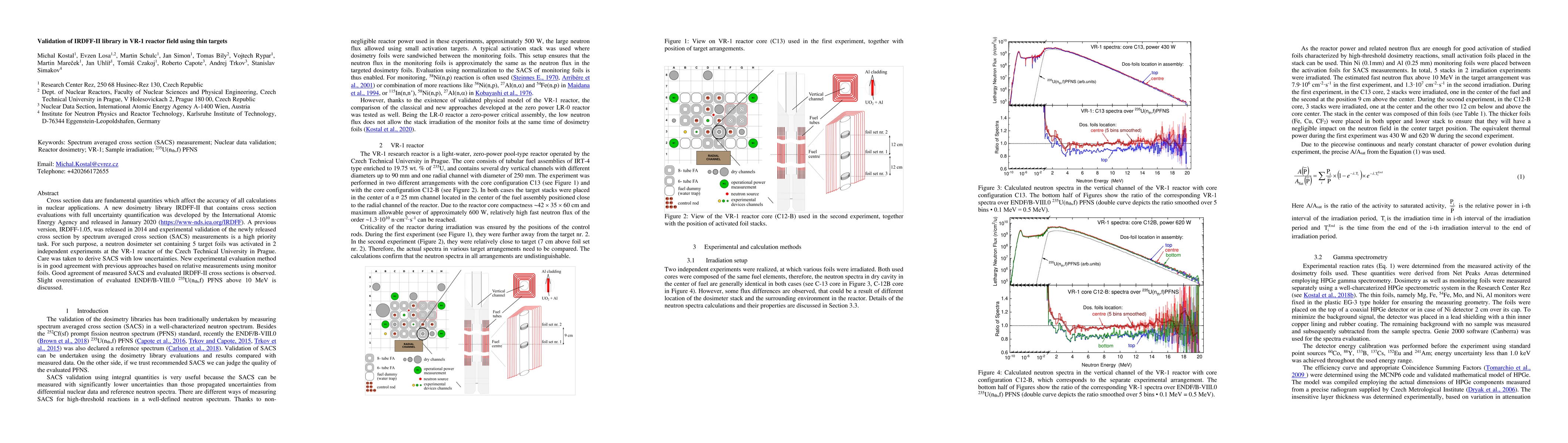 Thumbnail for Validation of IRDFF-II library in VR-1 reactor field using thin targets