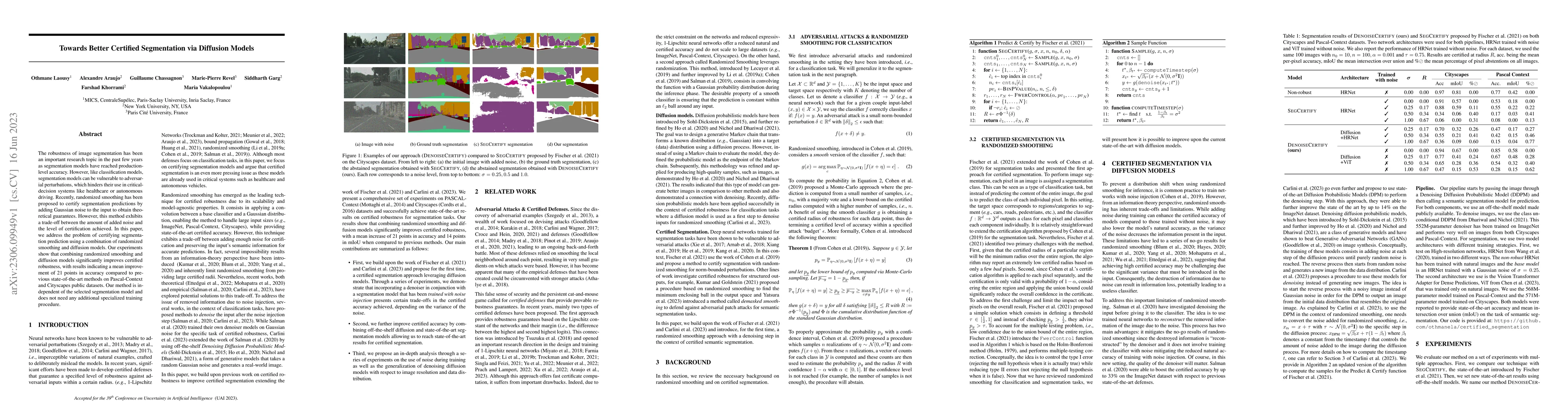 Thumbnail for Towards Better Certified Segmentation via Diffusion Models