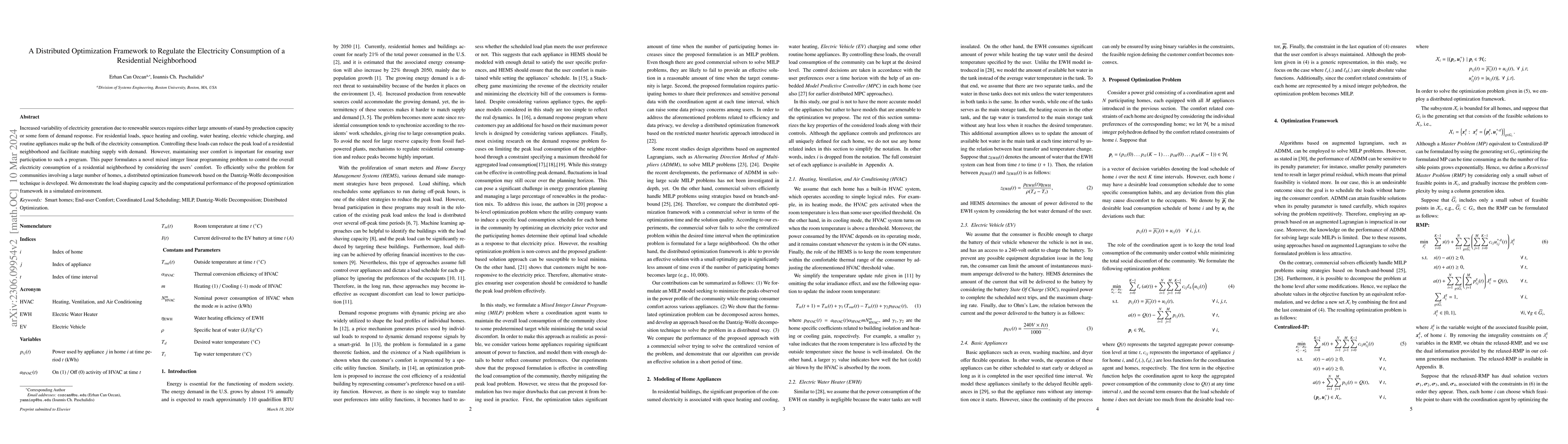 Thumbnail for A Distributed Optimization Framework to Regulate the Electricity
  Consumption of a Residential Neighborhood