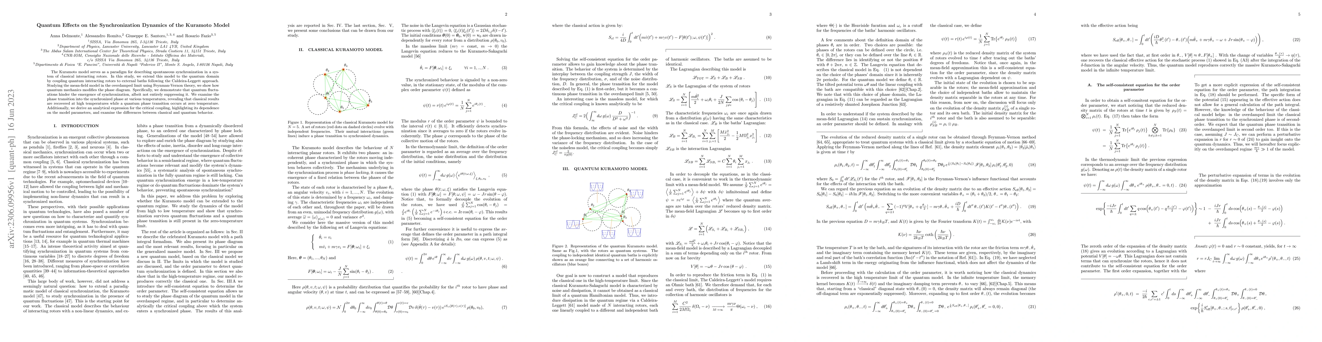 Thumbnail for Quantum Effects on the Synchronization Dynamics of the Kuramoto Model