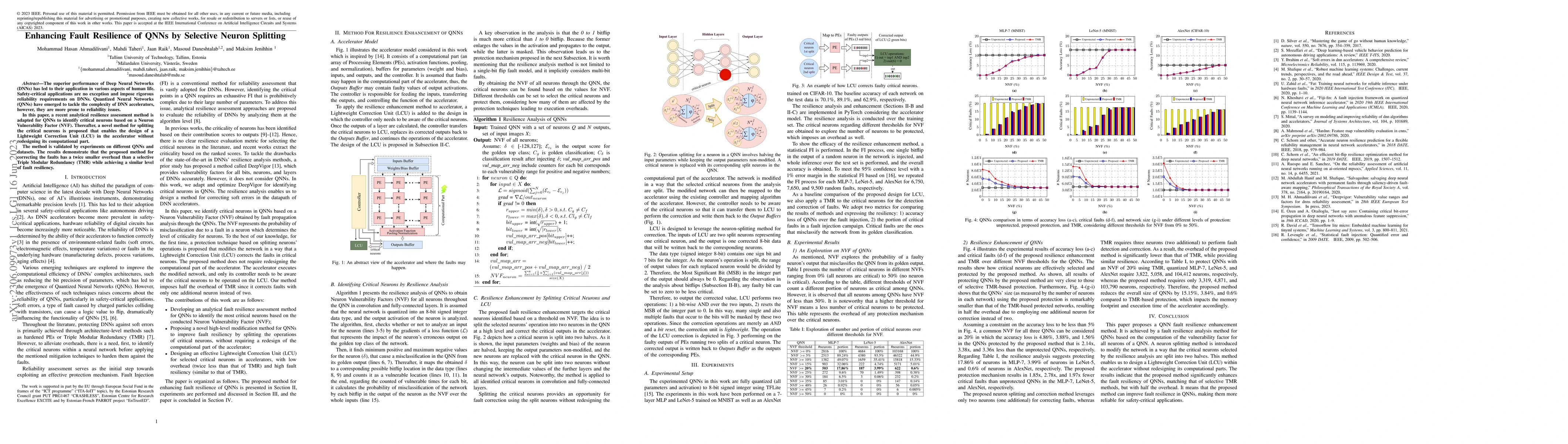 Thumbnail for Enhancing Fault Resilience of QNNs by Selective Neuron Splitting