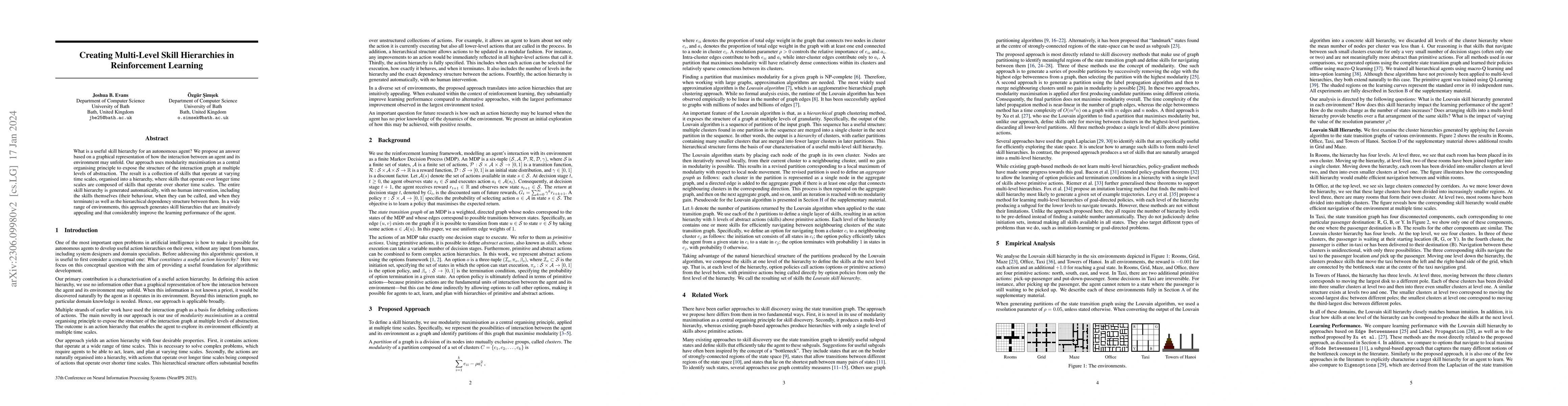 Thumbnail for Creating Multi-Level Skill Hierarchies in Reinforcement Learning