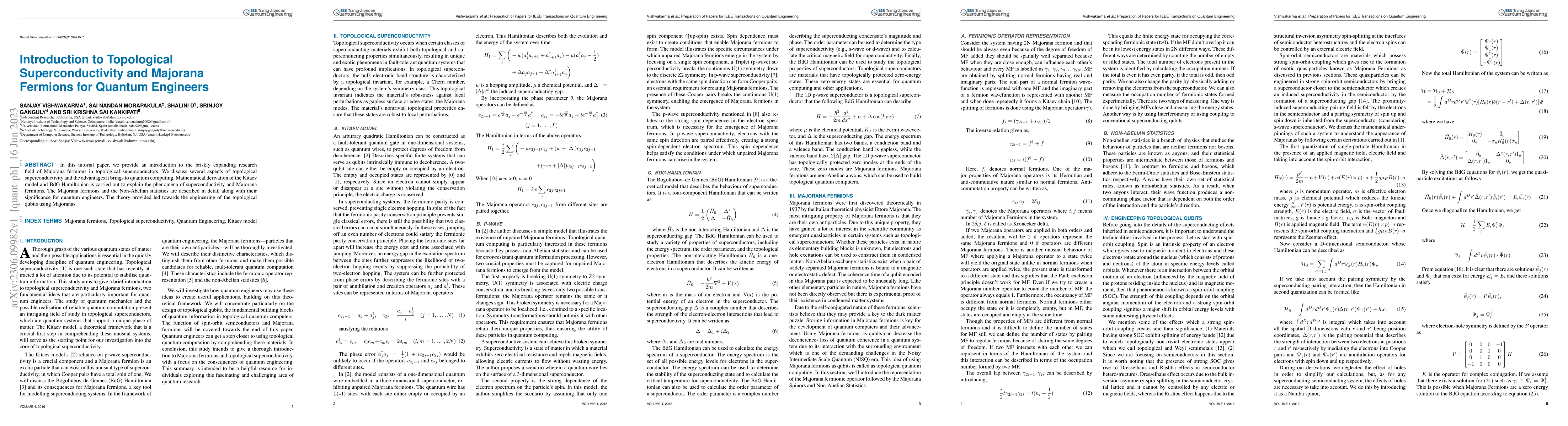 Thumbnail for Introduction to Topological Superconductivity and Majorana Fermions for
  Quantum Engineers