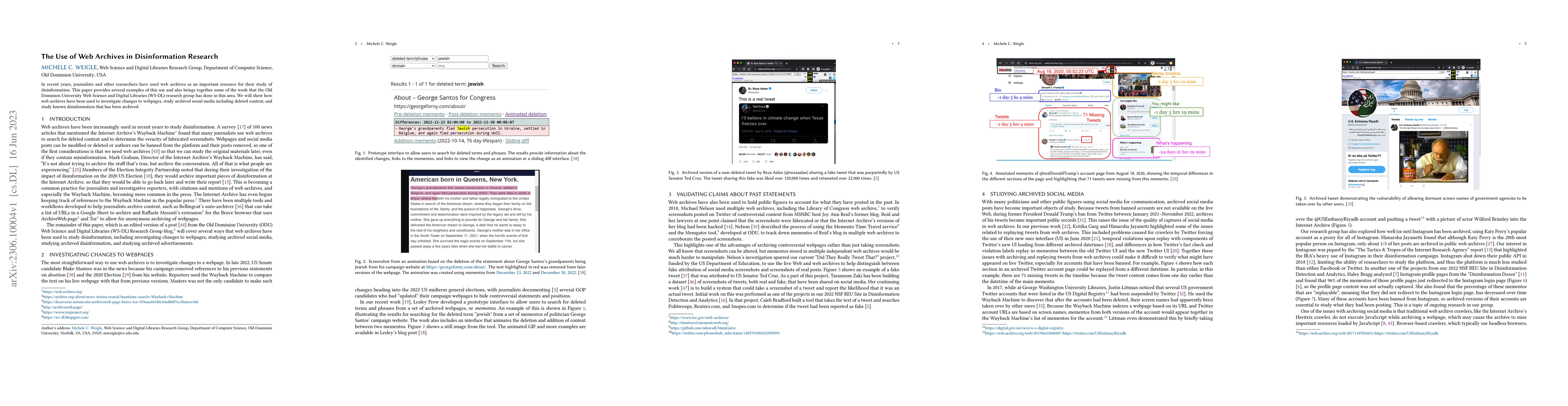 Thumbnail for The Use of Web Archives in Disinformation Research